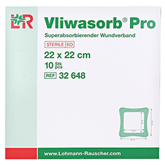 VLIWASORB Pro superabsorb.Komp.steril 22x22 cm 10 Stck - Vorderseite