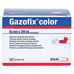 GAZOFIX color Fixierbinde kohsiv 6 cmx20 m pink 1 Stck - Vorderseite