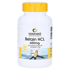 Betain HCL 650 mg Kapseln 120 Stck