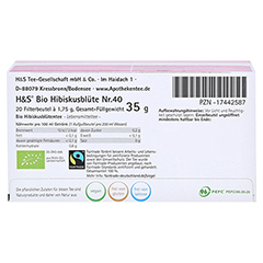 H&S Bio Hibiskusblte Filterbeutel 20x1.75 Gramm - Unterseite