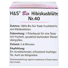 H&S Bio Hibiskusblte Filterbeutel 20x1.75 Gramm - Linke Seite