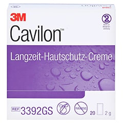 CAVILON Langzeit-Hautschutz-Creme FK 3392GS 20x2 Gramm - Rückseite