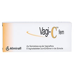 Vagi-C fem Vaginaltabletten 6 Stück - Vorderseite