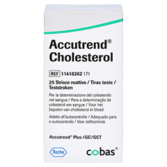 ACCUTREND Cholesterol Teststreifen 25 Stück - Linke Seite