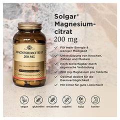 SOLGAR Magnesium Citrat 200 mg Tabletten 120 Stck - Info 1