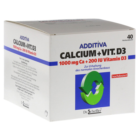 ADDITIVA Calcium 1.000 mg+Vit.D3 Pulver 40 Stck