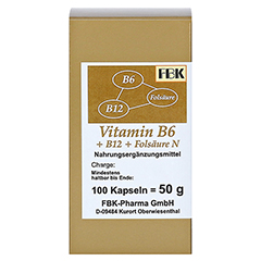 VITAMIN B6+B12+Folsure N Kapseln 100 Stck - Vorderseite