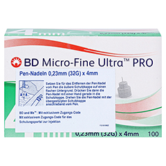 BD MICRO-FINE ULTRA Pro Pen-Nadeln 0,23x4 mm 32 G 100 Stck - Vorderseite