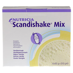 SCANDI Shake Mix Vanille Pulver 6x85 Gramm - Vorderseite