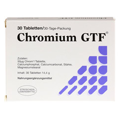 CHROMIUM GTF Tabletten 30 Stück - Vorderseite