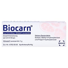 Biocarn 50 Milliliter N1 - Unterseite