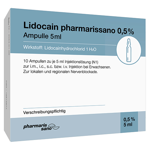 LIDOCAIN pharmarissano 0,5% Inj.-Lsg.Ampullen 5 ml 10x5 Milliliter N3