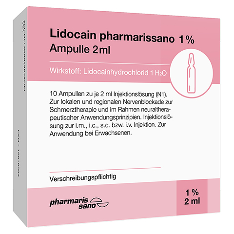 LIDOCAIN pharmarissano 1% Inj.-Lsg.Ampullen 2 ml 10x2 Milliliter N3