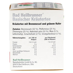 BAD HEILBRUNNER Basischer Kräutertee Filterbeutel 8x1.8 Gramm - Rechte Seite