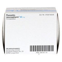 Fluoxetin-neuraxpharm 40mg 100 Stück N3 - Oberseite