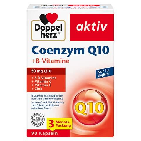 DOPPELHERZ Coenzym Q10+B Vitamine Kapseln 90 Stck