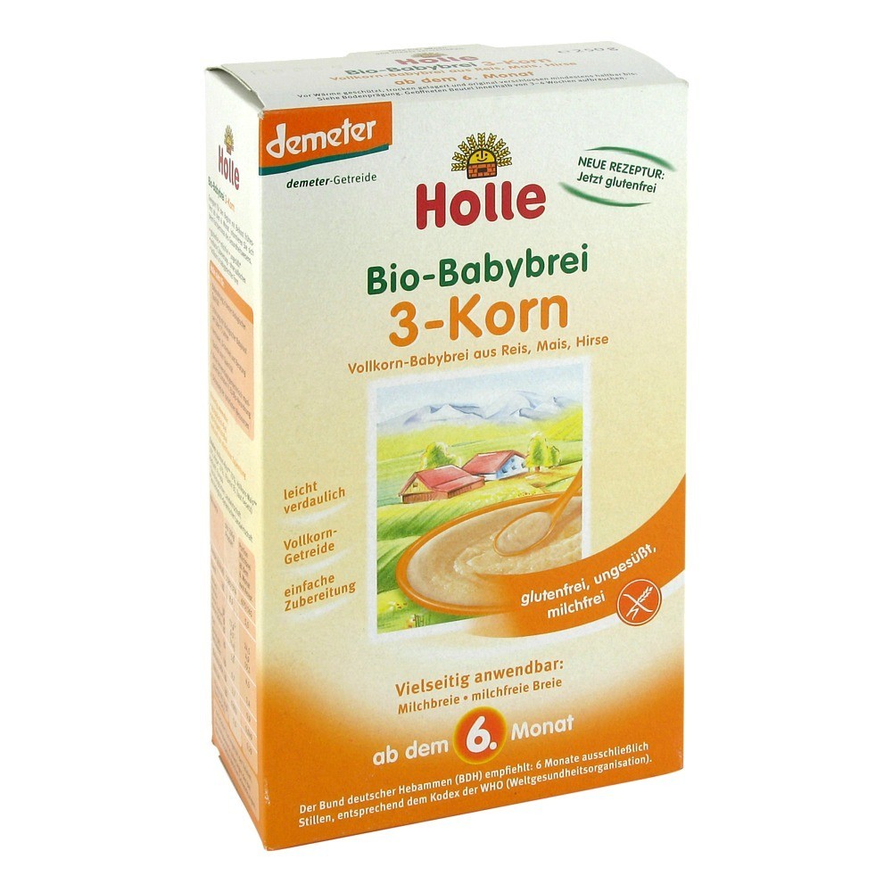 Holle Baby Food GmbH HOLLE Bio Babybrei 3 Korn 250 Gramm